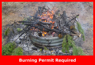 A campfire which would require a burn permit.
